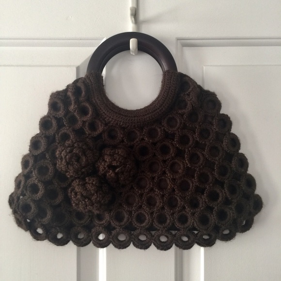 Vintage Handbags - Vintage Crocheted Purse